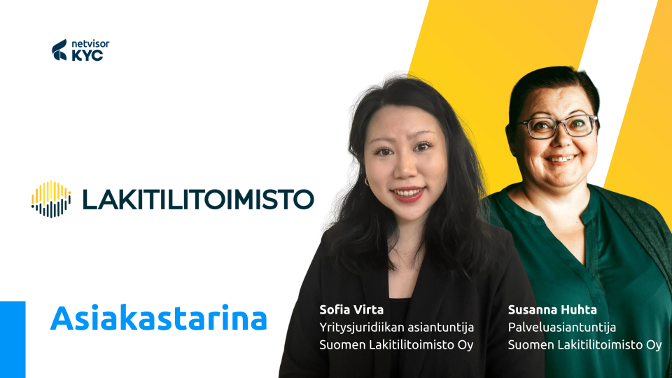Suomen Lakitilitoimiston kokemus Netvisor KYCin käytöstä