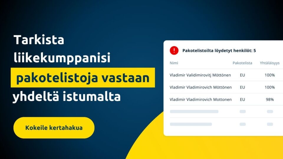 Kokeile pakotelistojen kertahakua